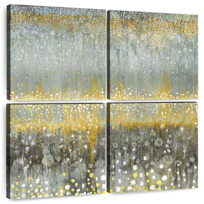 Pluie abstraite jaune gris
