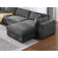 Canapé 5 places en chenille avec repose-pieds réversible et assise profonde Chenille-1446747080