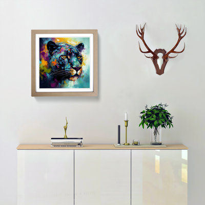 Panther Abstract Art No.1 - Framed Print