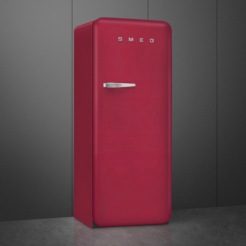 SMEG 50s Style 24'' Top Freezer 9.92 cu. ft. Refrigerator, Yellow, Right