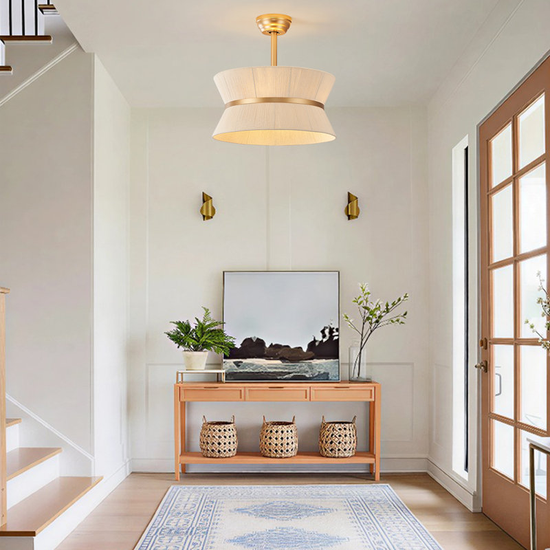 Ventilateur de plafond en rotin de 20 po avec ensemble d'éclairage et télécommande Boho