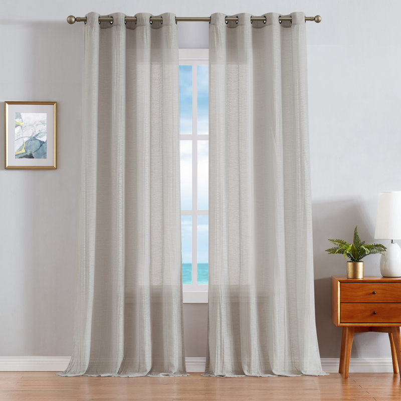 Rideaux transparents Nautica Cordelia, Taupe, L 52 po x L 108 po