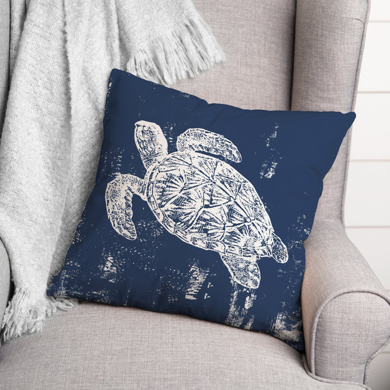  Housse et insert de coussin carré Stamp Stamp, Bleu marine