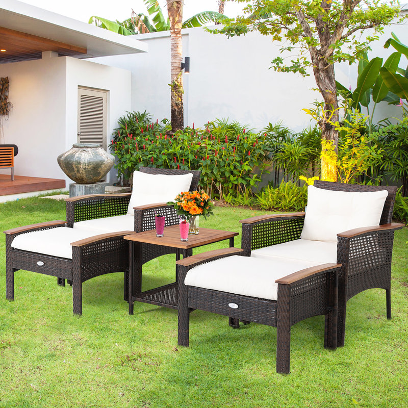 Daycee Acacia 4 - Person Patio Conversation Set with Cushions