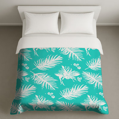 Housses de couette feuilles de palmier tropicales