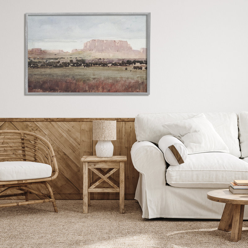 Giclée encadrée Earthy Canyon Mesa, design par Corinne Haig, Estampe numérique Farmhouse, H 20 po x l 30 po