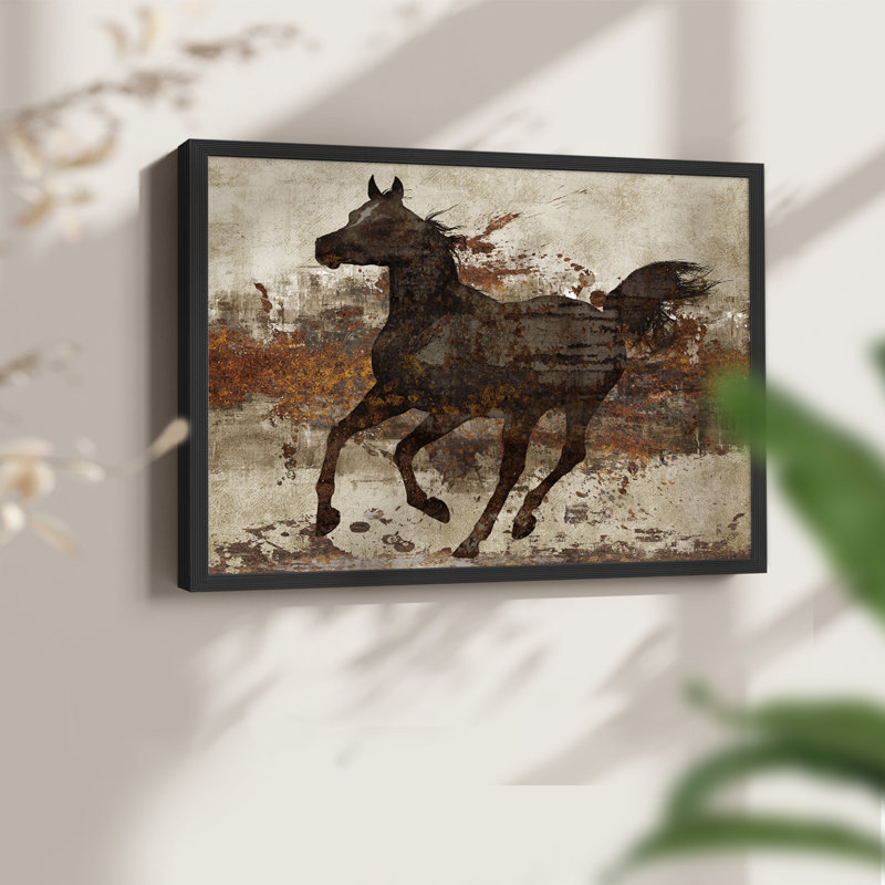 Running Free II -Framed Print - Restickable, Noir, noir, noir, noir, H 16 po x l 20 po