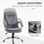 Chaise de bureau à haut dossier avec hauteur réglable et soutien lombaire pour une expérience de travail confortable, gris