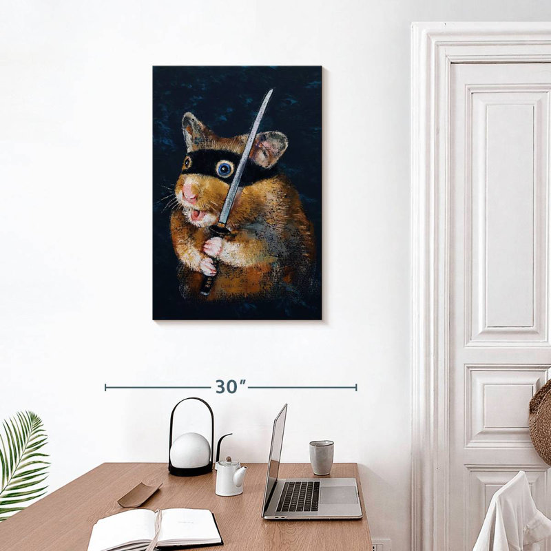 Brampt Ninja Hamster, 30" H x 20" W