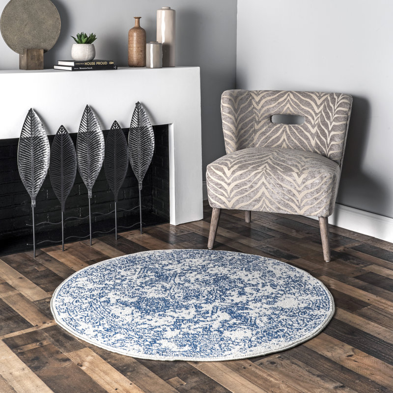 Dorothea Oriental Indoor Rug, Round 4'