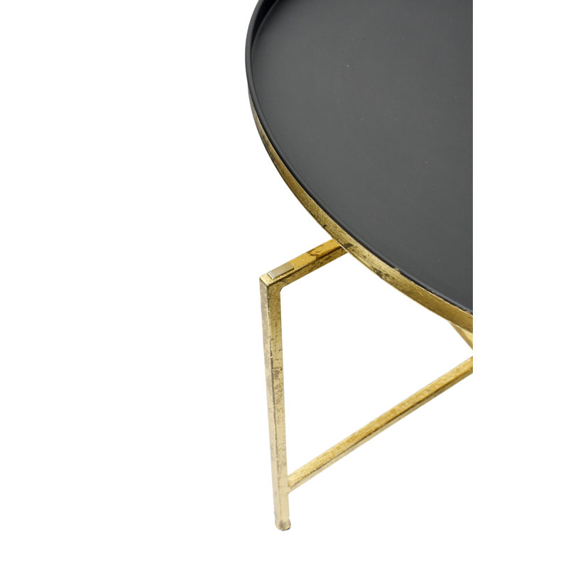 Table basse Elara, Noir, Doré