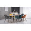 Yellow Velvet Tufted Luxury Upholstered Dining Chair Runge 50cm H-931599906
