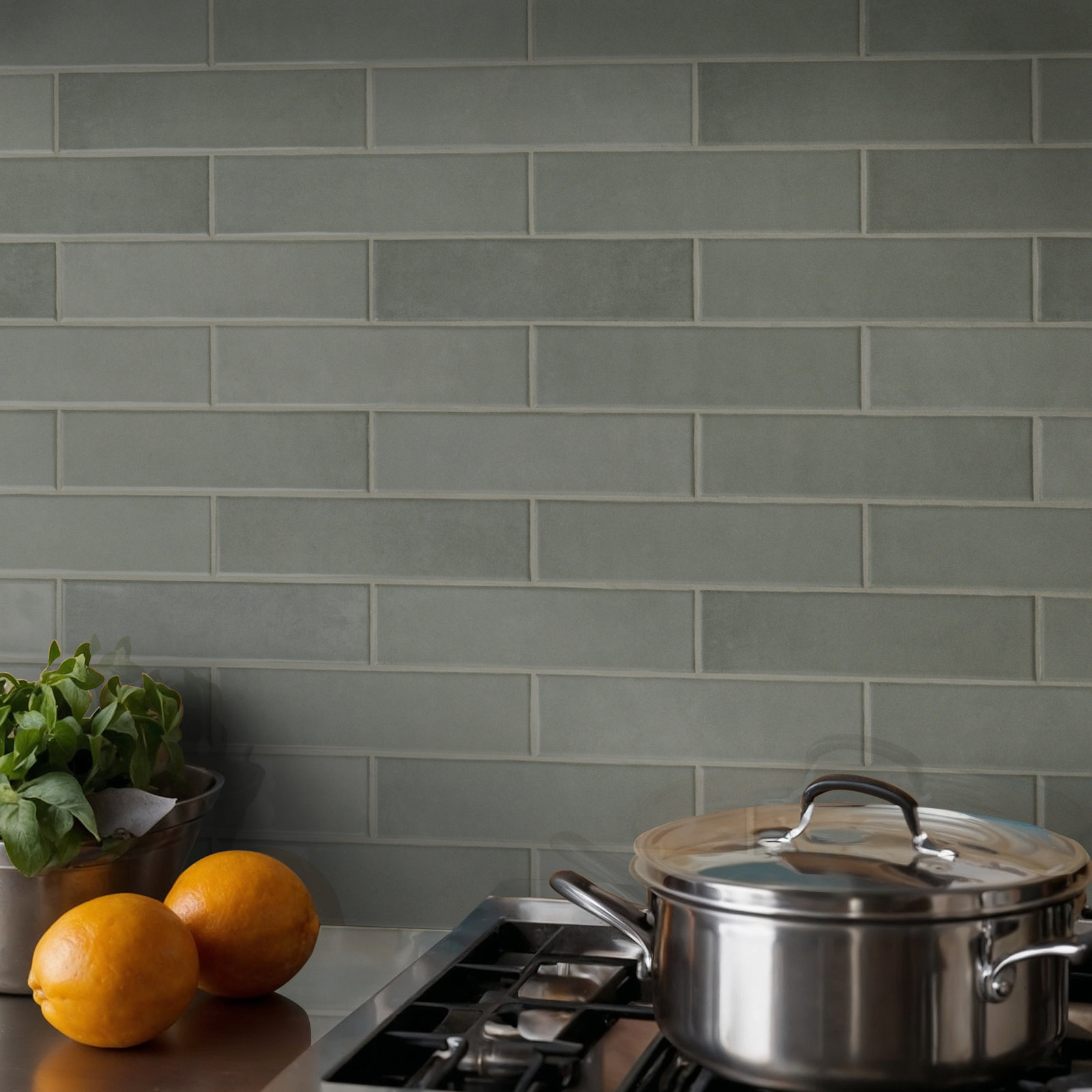 Renzo Glossy Ceramic Subway Wall Tile, Jade