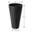 Algreen Valencia Planter, 2 Round Taper Ribbed Planters, 11.4-In. Diameter By 14-In., Chocolate, 2 Pack