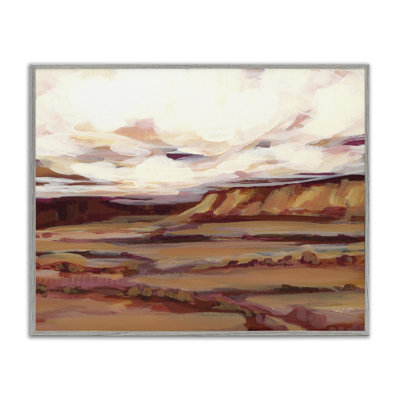 Mauve Mesa Landscape Framed Giclee Art by Haley Knighten