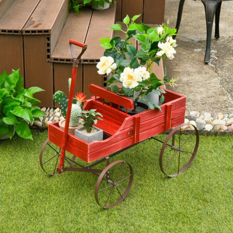 Jardinière surélevée Chasitty Wheel, Rouge