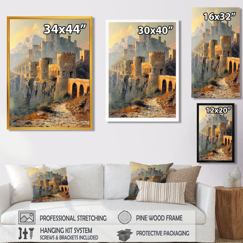 Ancienne citadelle de l'empire de Babylone, impression d'art mural, H 32 po x l 24 po x P 1 po