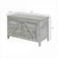 Commodes de rangement | Coffre de rangement 30 po avec charnière de sécurité, grain de bois gris ardoise, style campagnard | Panneau de particules | Chambre