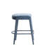 2 tabourets de bar en tissu bleu sans dossier, 2 sièges rembourrés confortables, des pieds, pour le pub et la salle à manger, revêtus d'un tissu de bonne qualité, avec repose-pieds-773121002