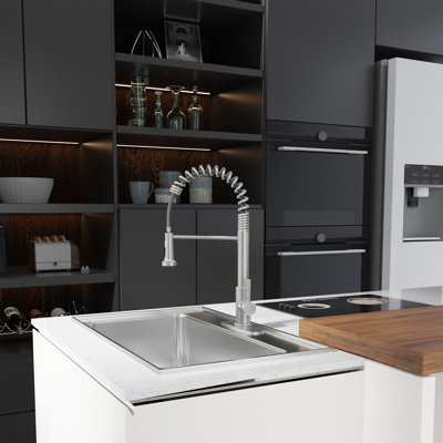 Robinet de cuisine à poignée simple avec accessoires KPAida