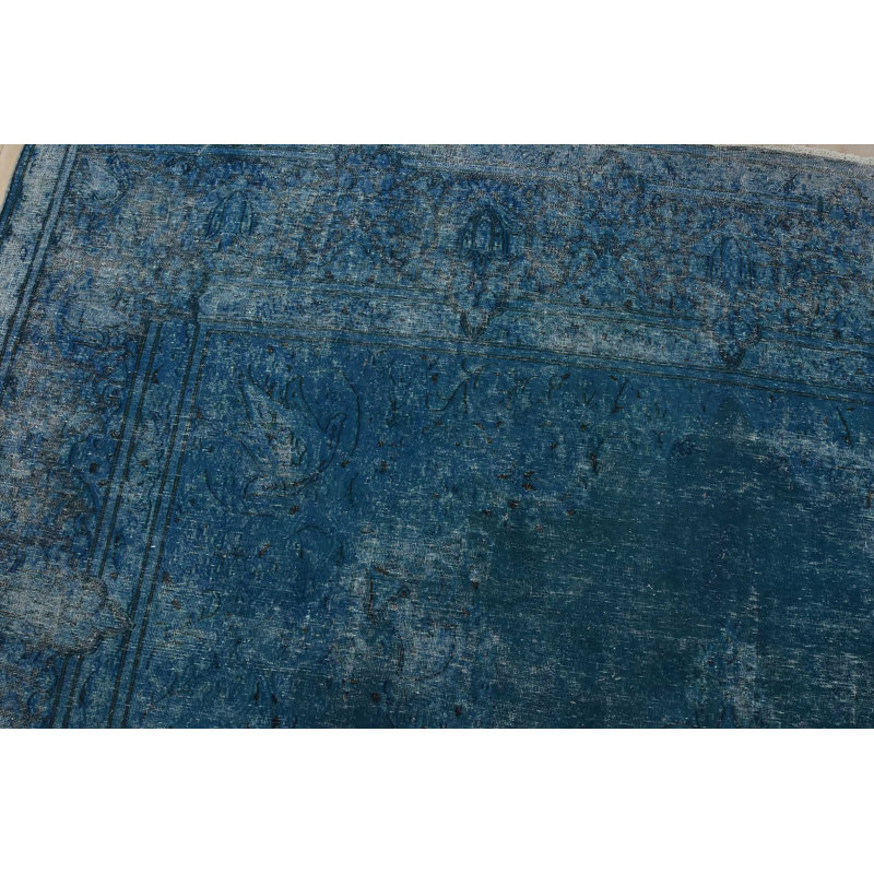 Tapis oriental rétro noué à la main 9 pi 6 po x 12 pi 9 po Vintage