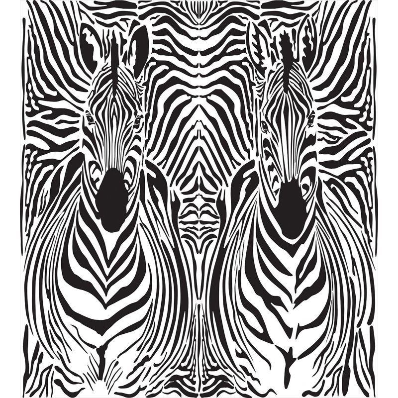 Eclectic Polyester Animal Print Duvet Cover