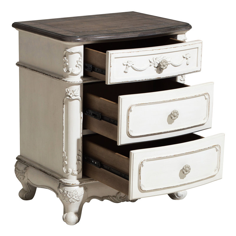 Table de chevet 3 tiroirs Victorian Classic