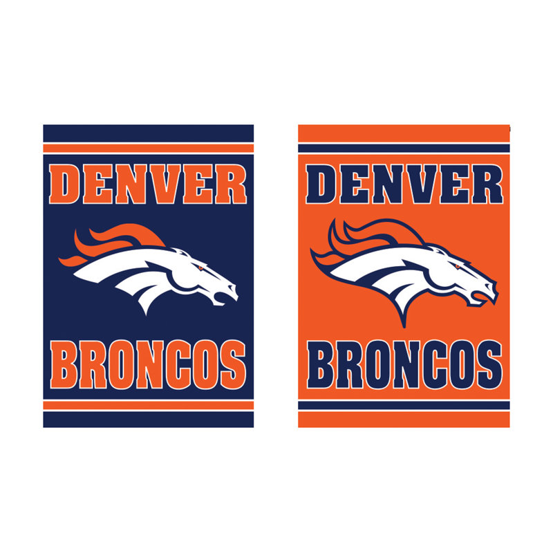Drapeau en suède embossé, taille maison, Broncos de Denver