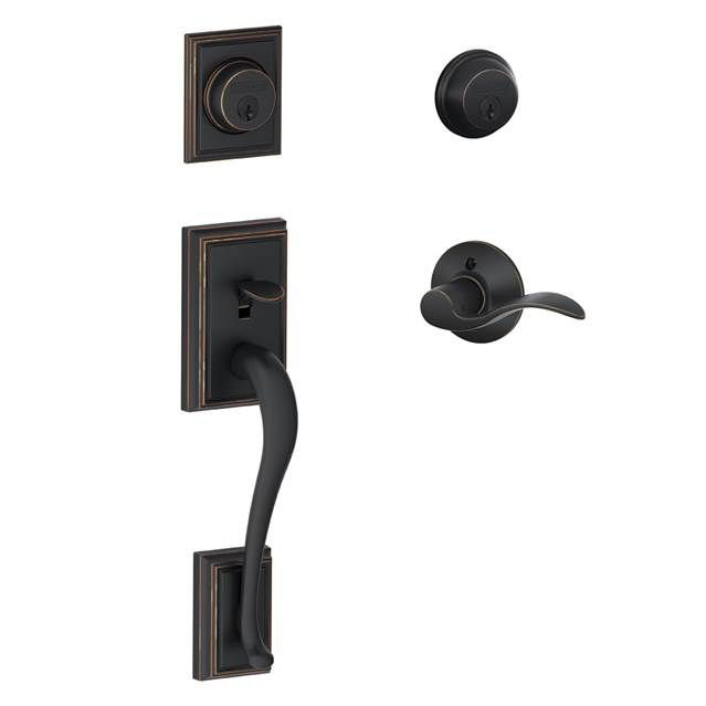 Addison Handleset with Deadbolt and Accent Door and Rosette