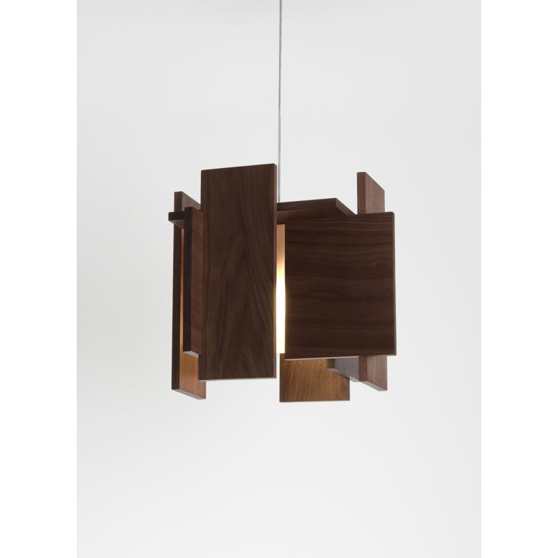 Abeo L 1 - Light LED Pendant, Oiled Walnut, 2700K (warm), Low Profile