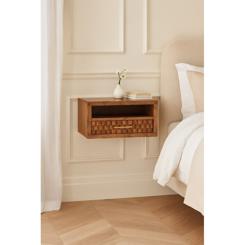 32cm W Solid Wood Bedside Table