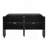 Wood Console Table with  Adjustable Shelves, Curvy Edge-1438616856
