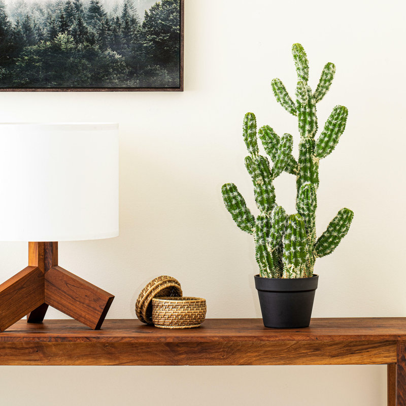 31" Artificial Green Potted Cactus