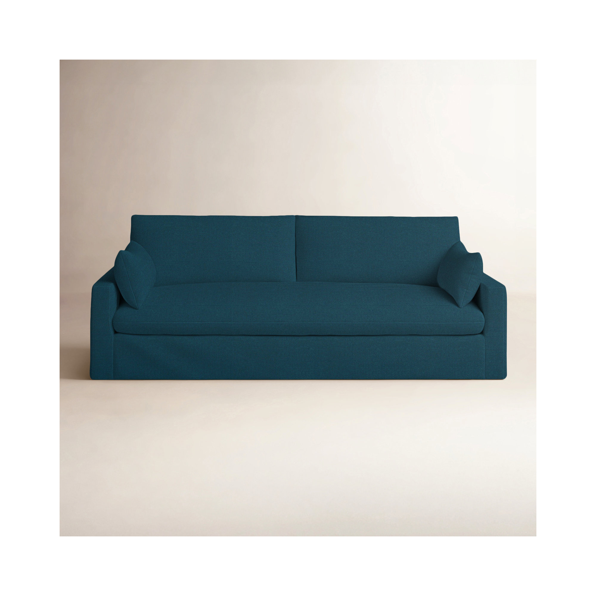 Luna 90'' Upholstered Sofa, Cast Silver Sunbrella®