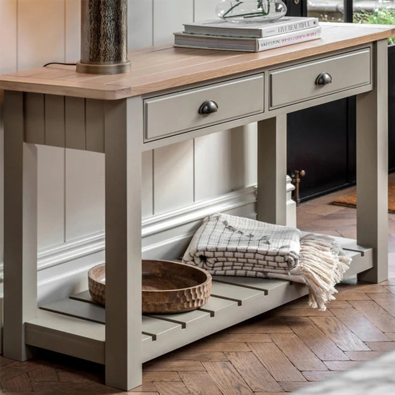 Rural Minimalist Practical Console Table, Green