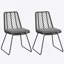 CHAISE, 2PCS avec 2 coussins, gris