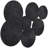 Black Wood Plate Carved Pinwheel Home Wall Decor-430363109