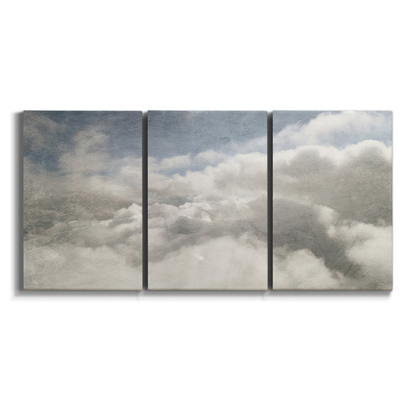 Deserte Highway II - 3 pièces sur toile tendue, H 27 po x l 54 po x P 2 po