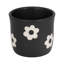Sagebrook Home 6" Flower Power Planter, Black/White-1888640657