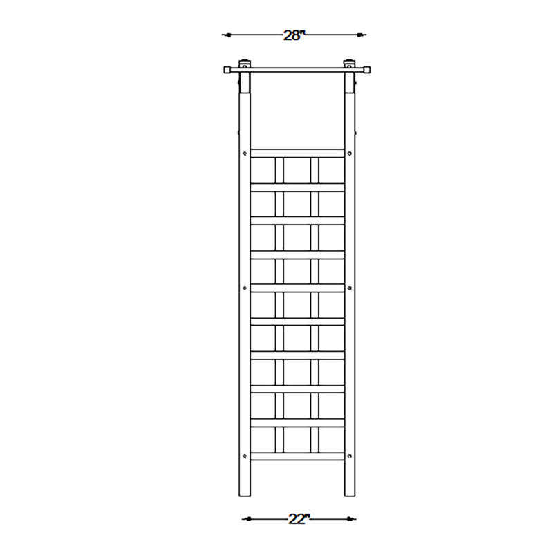 Mocha Vinyl Pergola-Style Garden Arbor with Lattice Sides