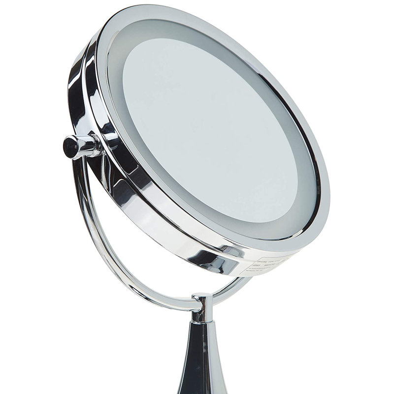 Miroir de maquillage lumineux 8,5 ", Chrome