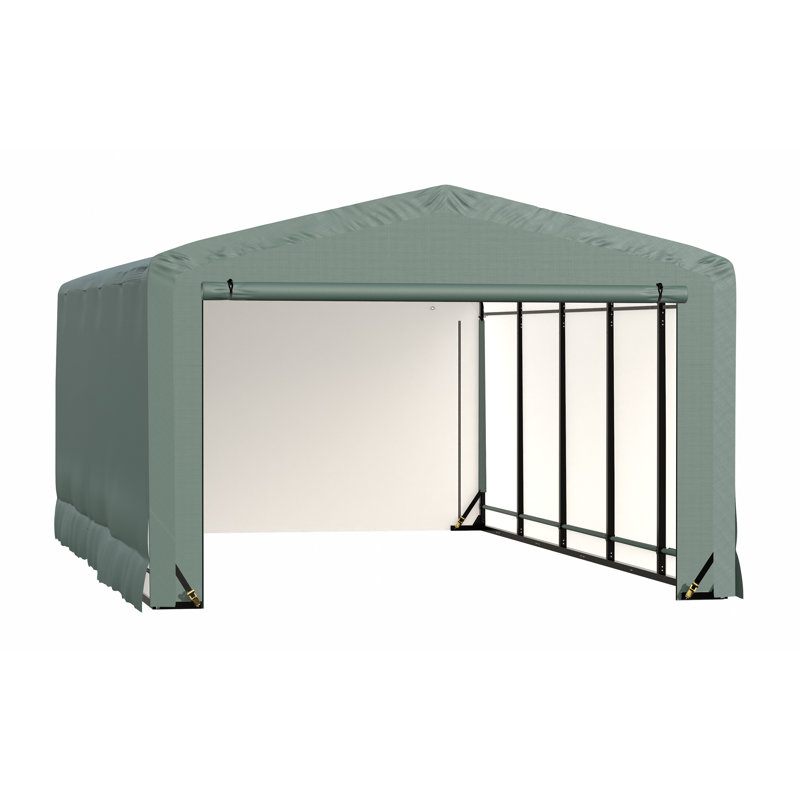 Garage protégé contre le vent et la neige Shelter Tube, 12 x 27 x 8, vert