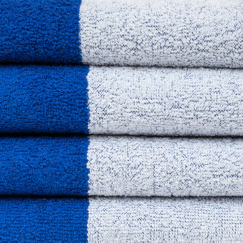 Galion Cotton Lightweight Beach Towel, Cobalt Blue