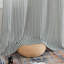 Grommet Linen Semi-Sheer Striped Curtains-57683089-57683085
