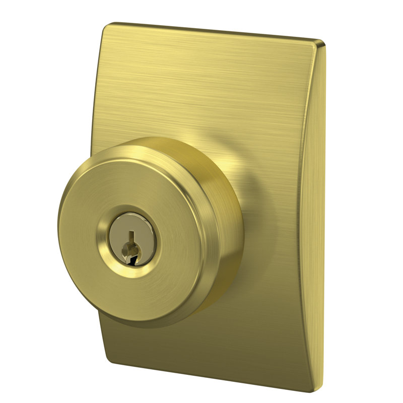 Bowery Keyed (Entry) Door Knob, Satin Brass