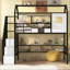 Simonetta Twin Loft Loft Bed with Shelves-1476850407