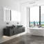 Lavabo de salle de bain rectangulaire en verre 18 po Charlie - Collection Modern Style-91798133