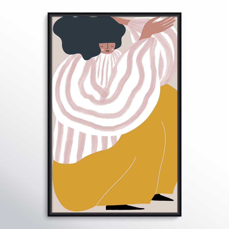 Quarantine Series Portrait 1 par Keely Reyes - impression encadrée, H 34 po x l 22 po x P 2 po, Noir