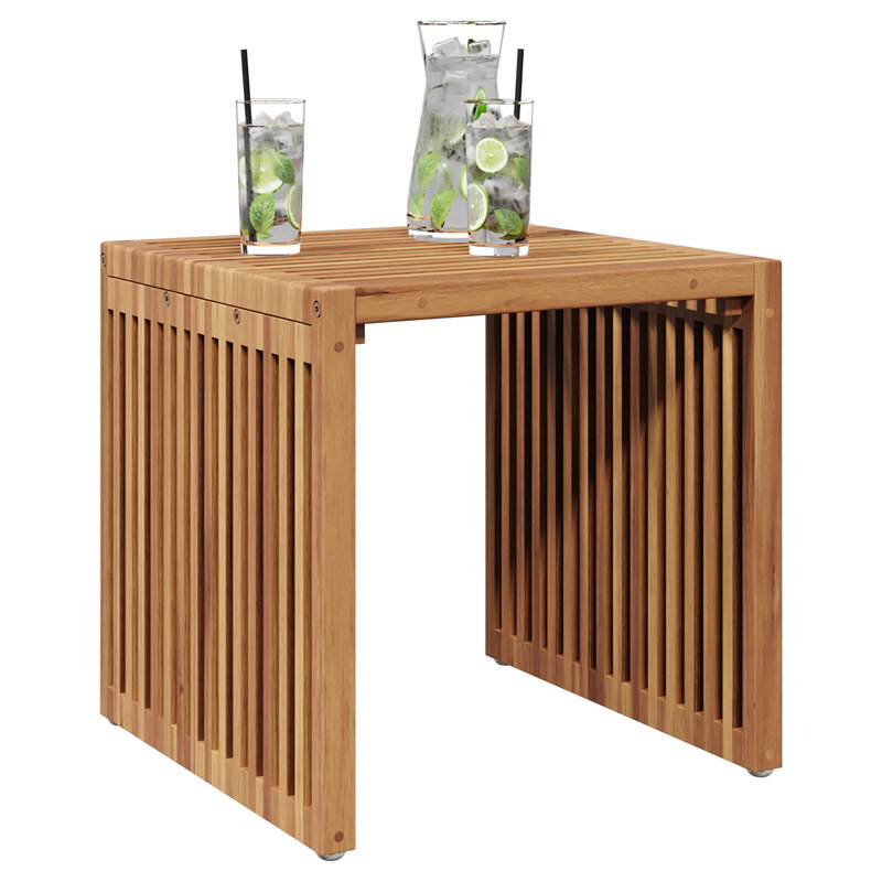 Table d'appoint de jardin vidaXL brun 17,72 po x 16,73 po x 17,72 po