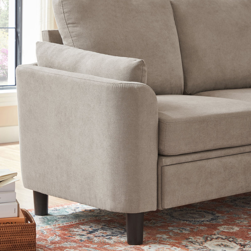 Petit canapé-lit rembourré 59,06 po, Beige